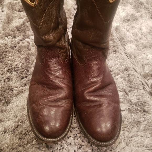 Cavenders Men's Cowboy Leather Boots size 10.5 D Brown